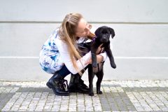 Jersey Sweatshirt Dress & puppy :)