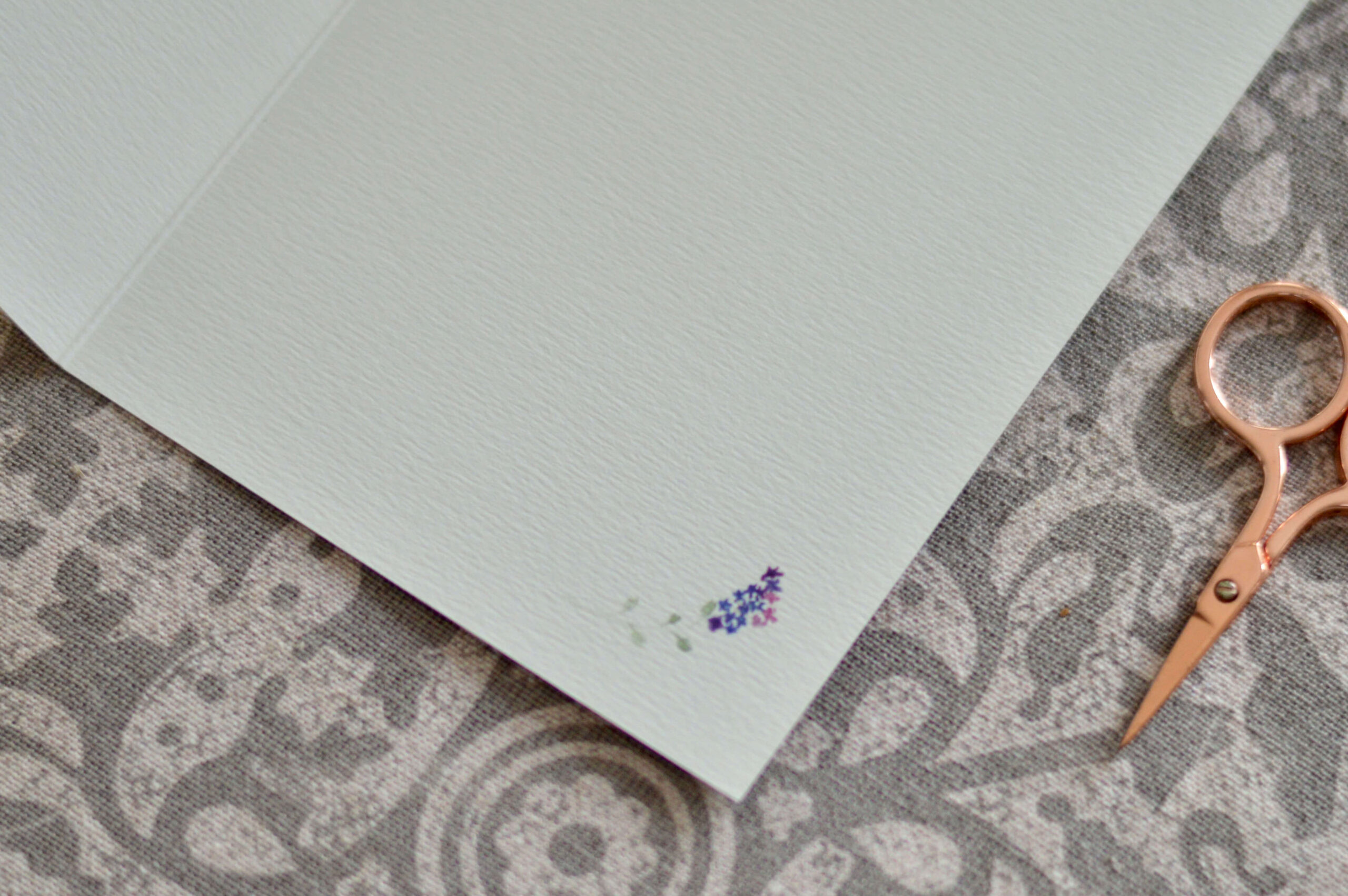 Vintage Sewing Machine Watercolor Greeting Card Printable – Iris & Forget-Me-Nots - Image 5