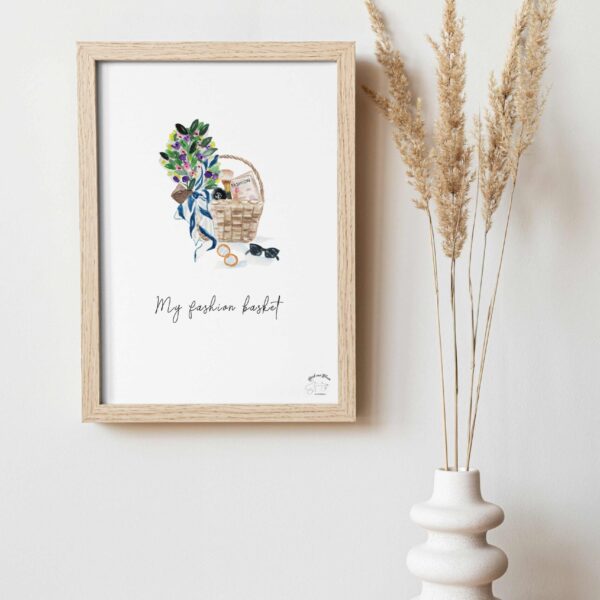 My Fashion Basket Watercolour Wall Poster – A4 Printable